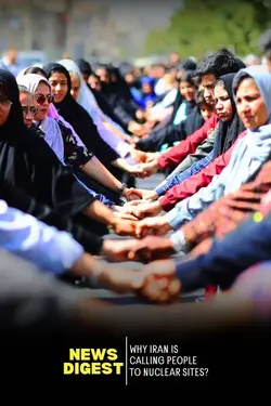 Why is Iran forming human chains near nuclear sites?