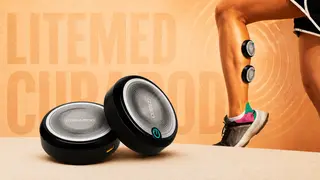 Curapod is a wearable photobiomodulation device that uses red and near-infrared light therapy to target musculoskeletal